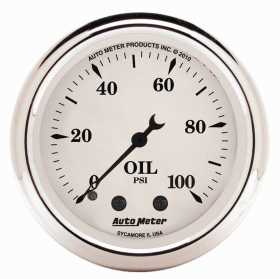 Old Tyme White™ Mechanical Oil Pressure Gauge